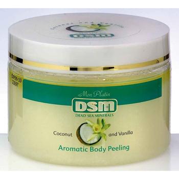 Mon Platin DSM - Aromatický tělový peeling se solí z Mrtvého moře s vůní kokosu a vanilky - 330 ml